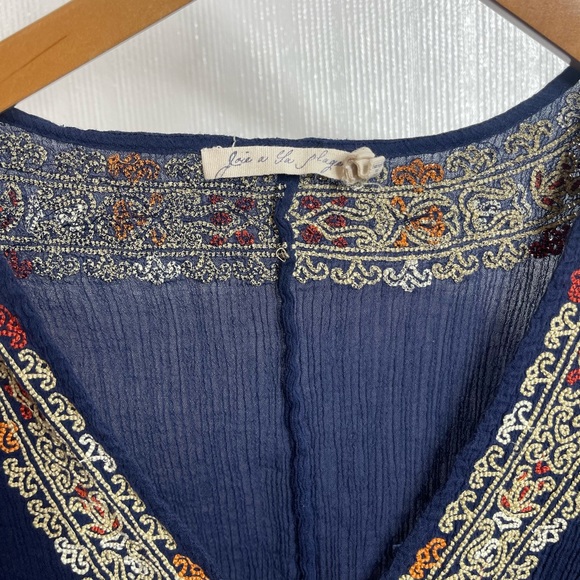 Joie a La Plage Embroidered Bahamas Tunic Cover Up. Size M - Picture 4 of 15